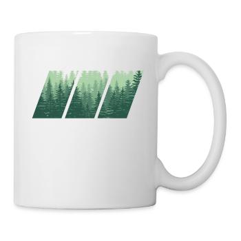 WOOD Wald Geschenk - Tasse - Weiß - Rechts
