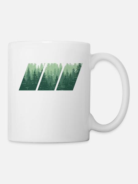 WOOD Wald Geschenk - Tasse - Weiß