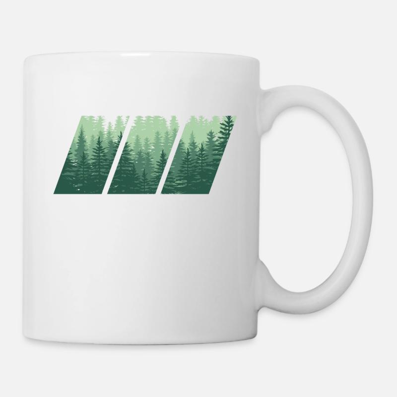 Cadeau forestier bois - Mug blanc - blanc