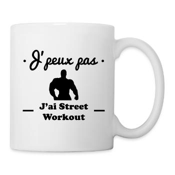 j'peux pas j'ai street workout - Mug blanc - blanc - Droite