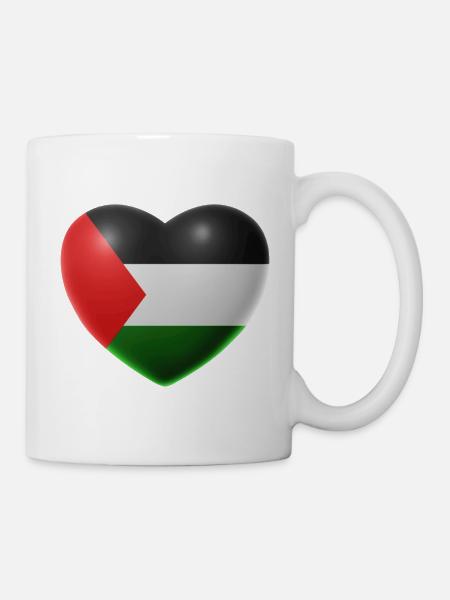 Coeur (Palestine / Palestine) - Mug blanc - blanc