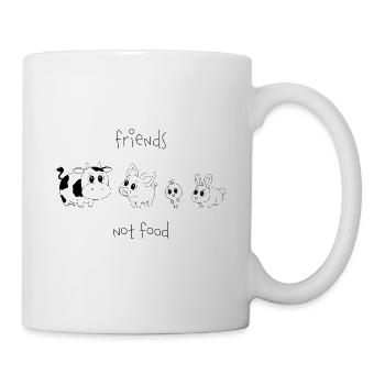 Friends, not food! (Black) - Mug - white - Right