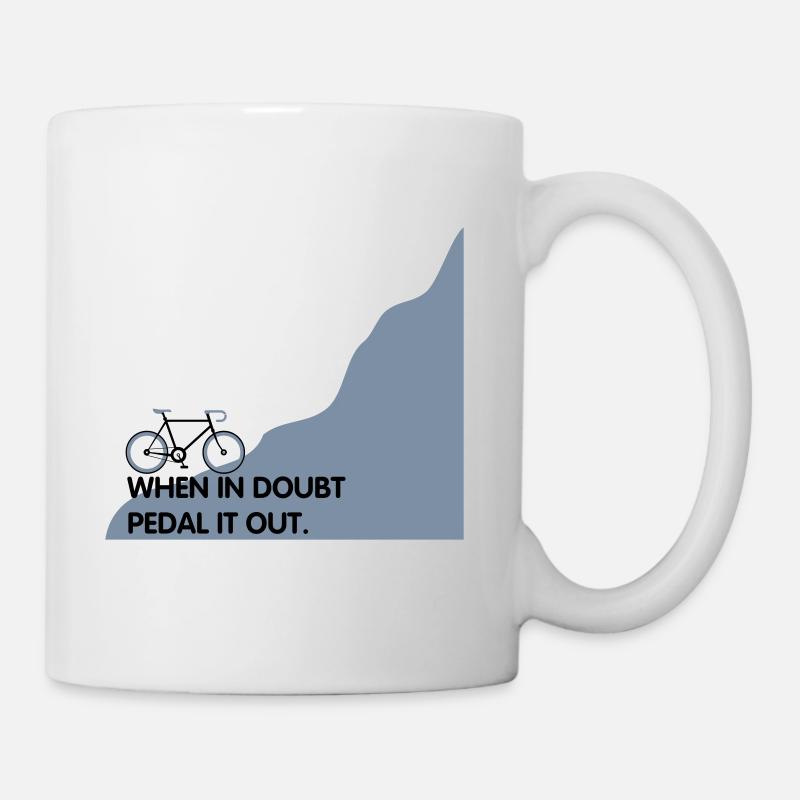 En cas de doute pédaler dehors - cyclistes solution - Mug blanc - blanc