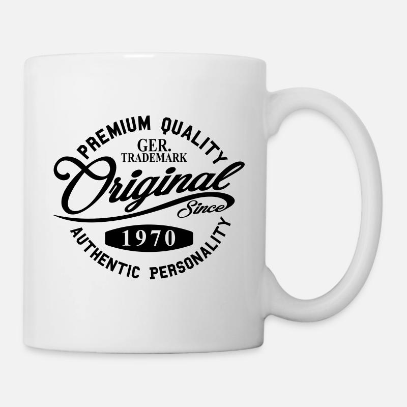 Original Since 1970 Handwriting Premium Quality - Tasse - Weiß