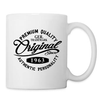 Original Since 1963 Handwriting Premium Quality - Tasse - Weiß - Rechts