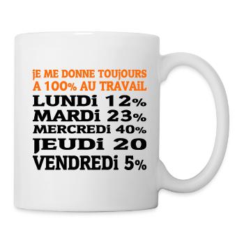 100% at work - Mug - white - Right