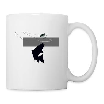 Modell 42 - Steigende Forelle - Tasse - Weiß - Rechts