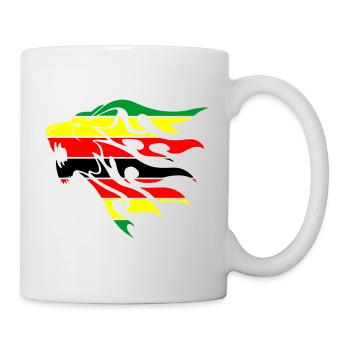 zimbabwe drapeau lion - Mug blanc - blanc - Droite