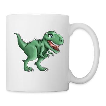 T-rex Tyrannosaurus Rex Dino Illustration - Tasse - Weiß - Rechts