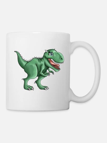 T-rex Tyrannosaurus Rex Dino Illustration - Mug - white
