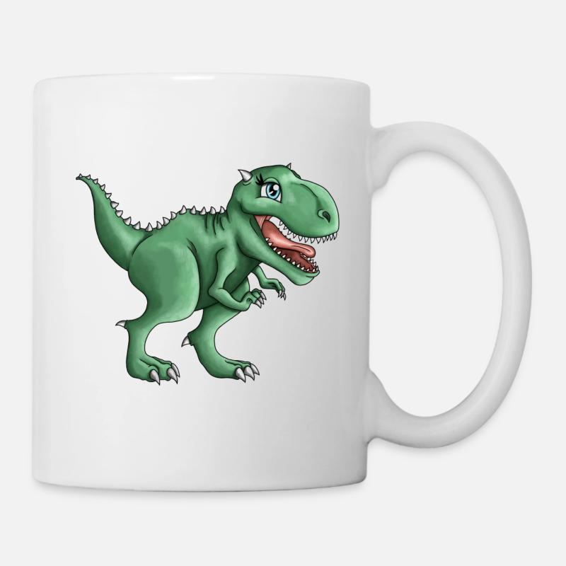 T-rex Tyrannosaurus Rex Dino Illustration - Mug - white
