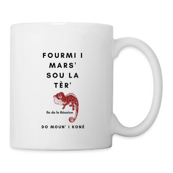 FOURMI I MARS'SOU LA TER' DO MOUN' I KONE - Mug blanc - blanc - Droite
