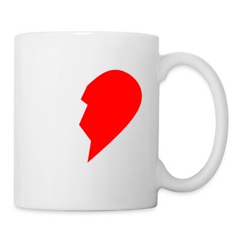 HALB HEART RECHTS - Tasse - Weiß - Rechts