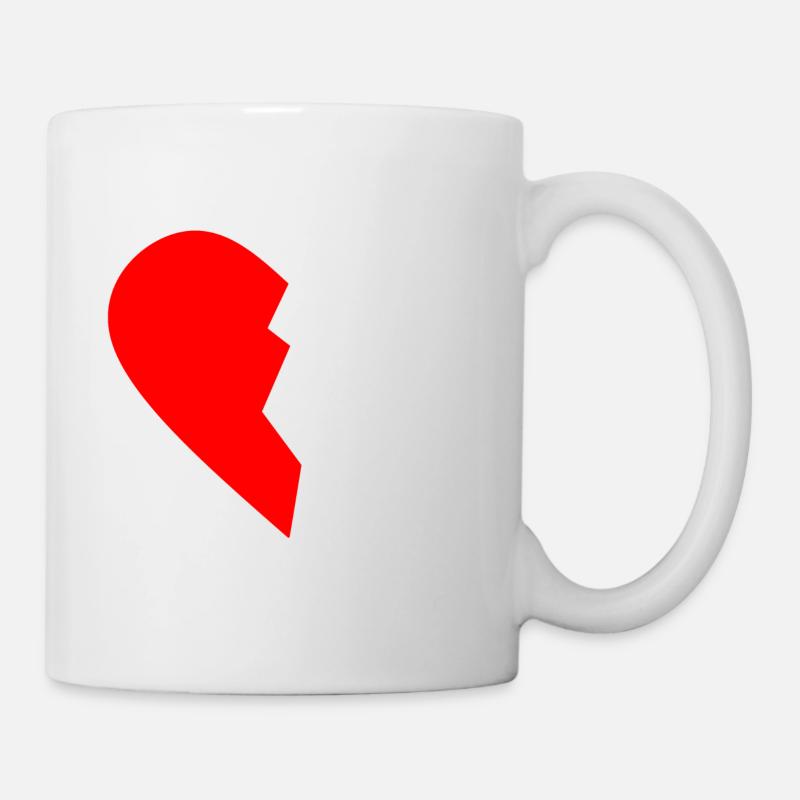 HALB HEART LINKS - Tasse - Weiß