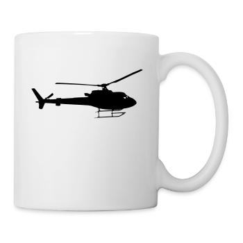 Helicopter fly gift idea fast - Mug - white - Right
