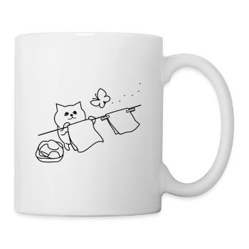 Chemise drôle de chat - Mug blanc - blanc - Droite