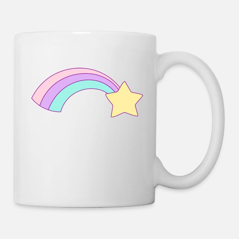 Shooting Star Rainbow Gift T-Shirts - Mug - white