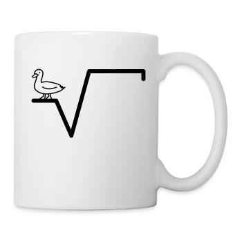 Mathe Ente Wurzel Schule, Uni Witze - Tasse - Weiß - Rechts
