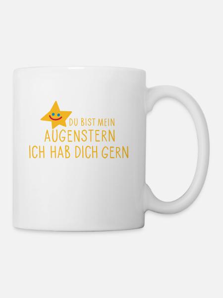 Augenstern Liebe Spruch - Tasse - Weiß