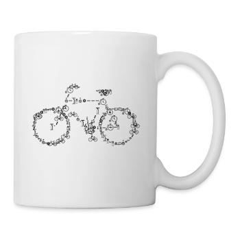 Fahrrad Radzubehör Rad für Fahrradfahrer Geschenk - Tasse - Weiß - Rechts