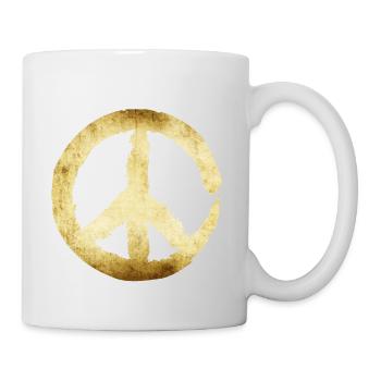 Peace Sign - Gold - Mug - white - Right