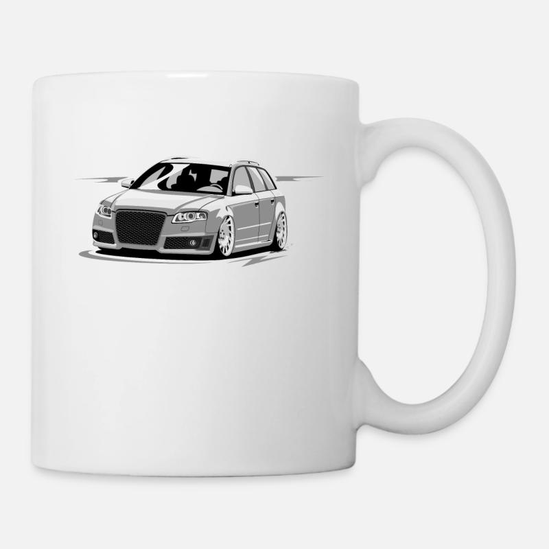 RS4 B7 A4 low style skulldriver tuning car kombi - Tasse - Weiß