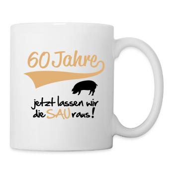 geburtstag_60 - Mug blanc - blanc - Droite