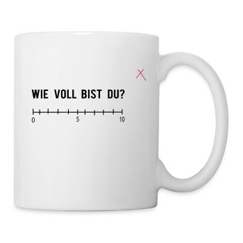 Wie voll Bist du? Abschlussfeier - Tasse - Weiß - Rechts