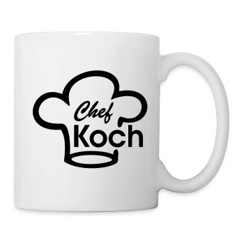 Chefkoch Kochmütze Koch kochen - Tasse - Weiß - Rechts