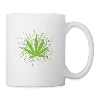 Le cannabis chanvre mauvaises herbes THC CBD 420 plantes de marijuana - Mug blanc - blanc - Droite