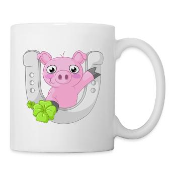 cochon comique du bonheur - Mug blanc - blanc - Droite
