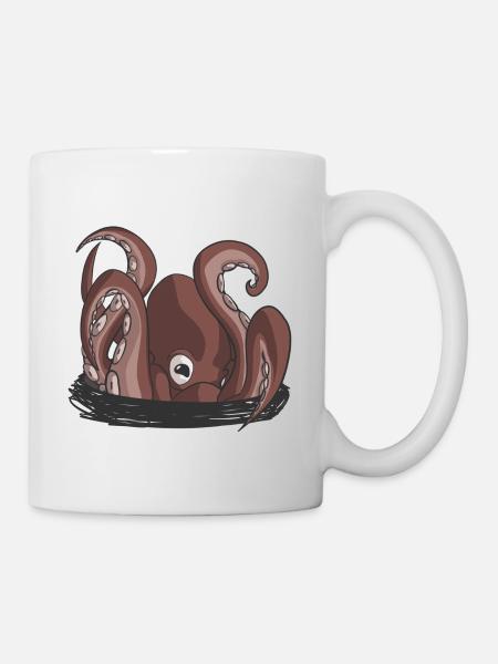 L'aube de la pieuvre - Mug blanc - blanc