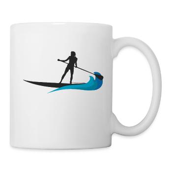 Stand up Paddle Shirt & cadeau SUP Board - Mug blanc - blanc - Droite