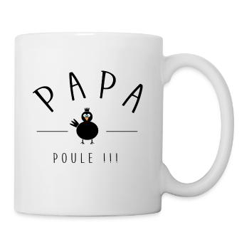 papa poule - Mug blanc - blanc - Droite