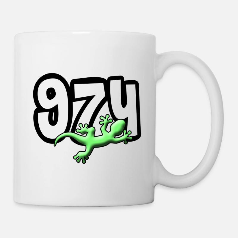 974 gecko - Mug blanc - blanc
