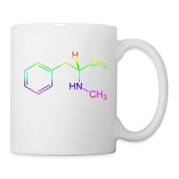 Methamphetamin Crystal Meth Strukturformel - Tasse - Weiß - Rechts