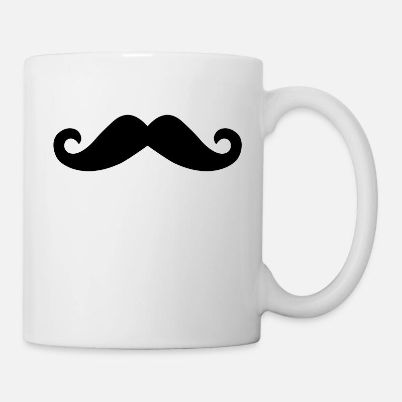 Moustache - Mug blanc - blanc