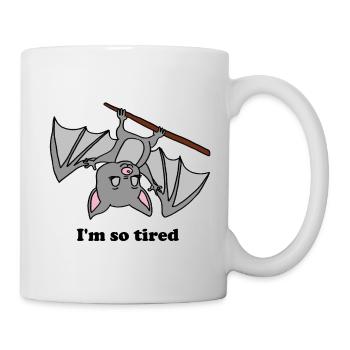 Chauve-souris, vampire, Halloween, demande, fatigué, traîner - Mug blanc - blanc - Droite