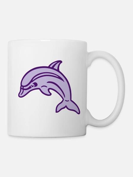 Delfin (dolphin) 01.1 - Tasse - Weiß