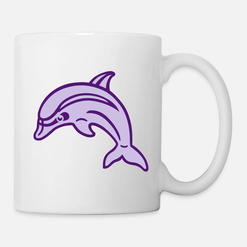 Delfin (dolphin) 01.1 - Tasse - Weiß