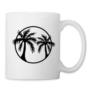Palmen - Tasse - Weiß - Rechts
