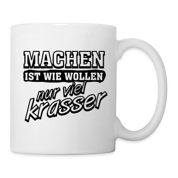 Funny saying funny saying "doing is" - Mug - white - Right