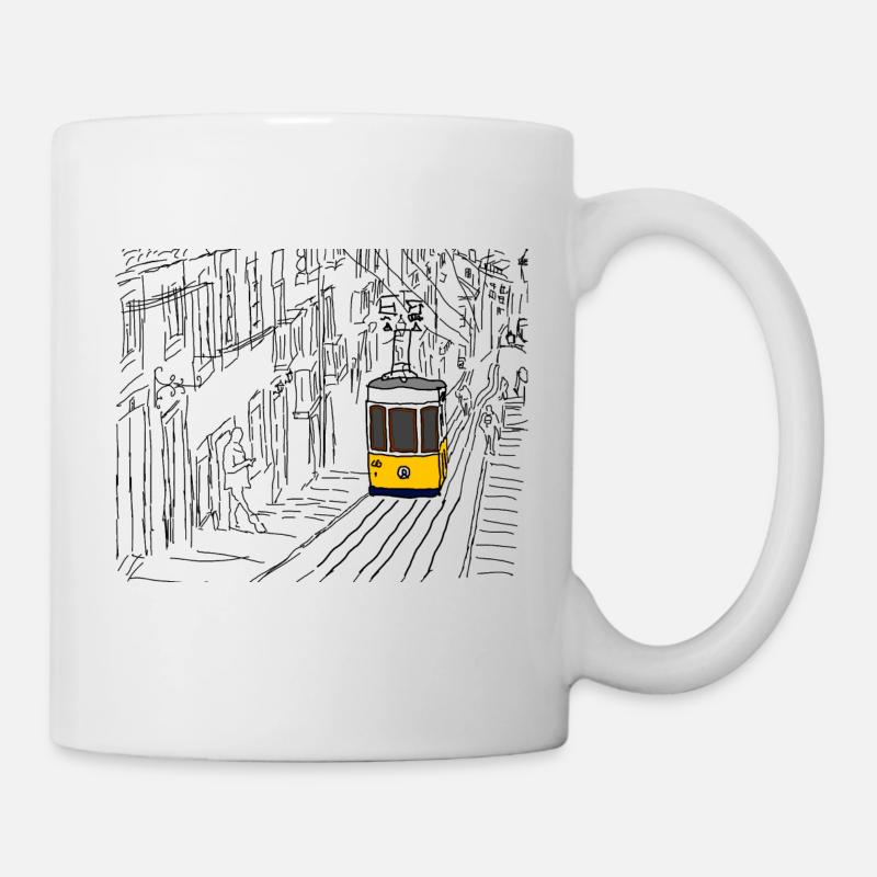 Lisbon tram - Mug - white