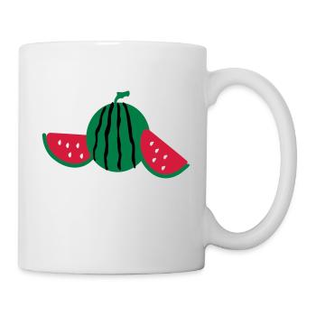 Pastèque fruits - Mug blanc - blanc - Droite
