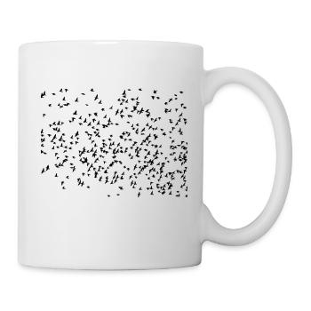 Vogelschwarm - Tasse - Weiß - Rechts
