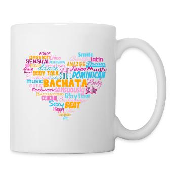 Bachata Heart - Chemise de danse Bachata - Mug blanc - blanc - Droite