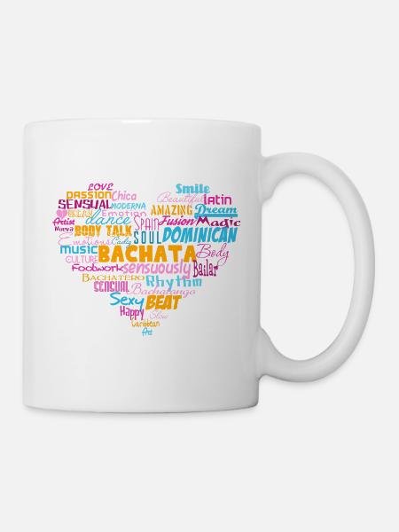 Bachata Heart - Bachata Dance Shirt - Mug - white