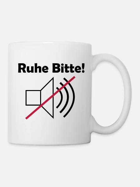 Rest please! with speaker icon - Mug - white