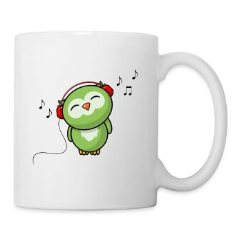 Little Music Owl - Kawaii Brother Sister Owls - Mug - white - Right