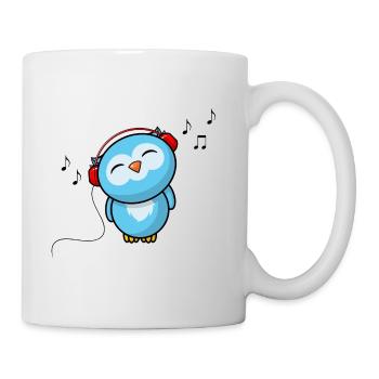 Little Music Owl - Kawaii Brother Sister Owls - Mug - white - Right